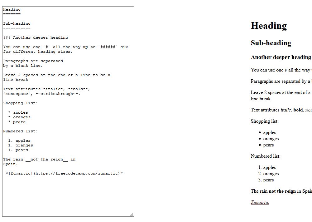 Markdown previewer